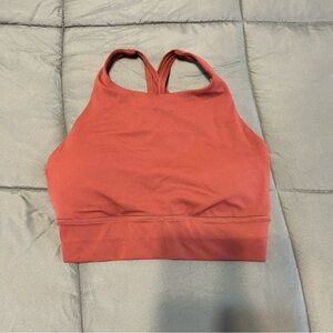 CRZ YOGA Womens Strappy Longline Sports Bra - Medium Impact Criss Cross Top